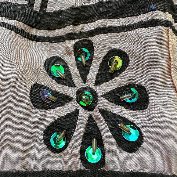 Anthropologie Lapis Dress Skirt Convertible Peach Pink Beaded Boho #A097B OS - Picture 3 of 8